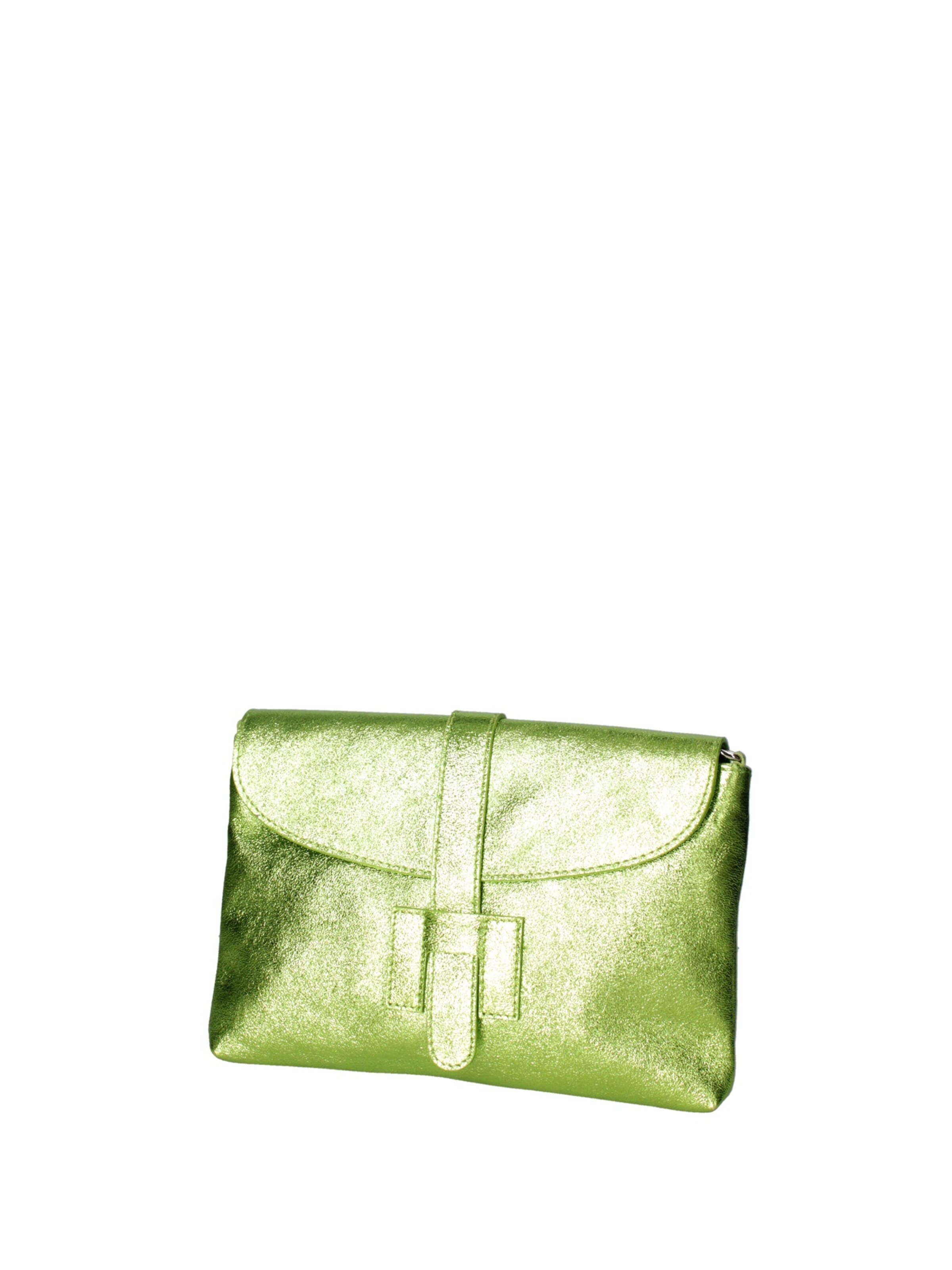 Pochette 'Pochette Donna Vera Pelle Laminato - Tracolla Regolabile' di Viola Castellani in verde