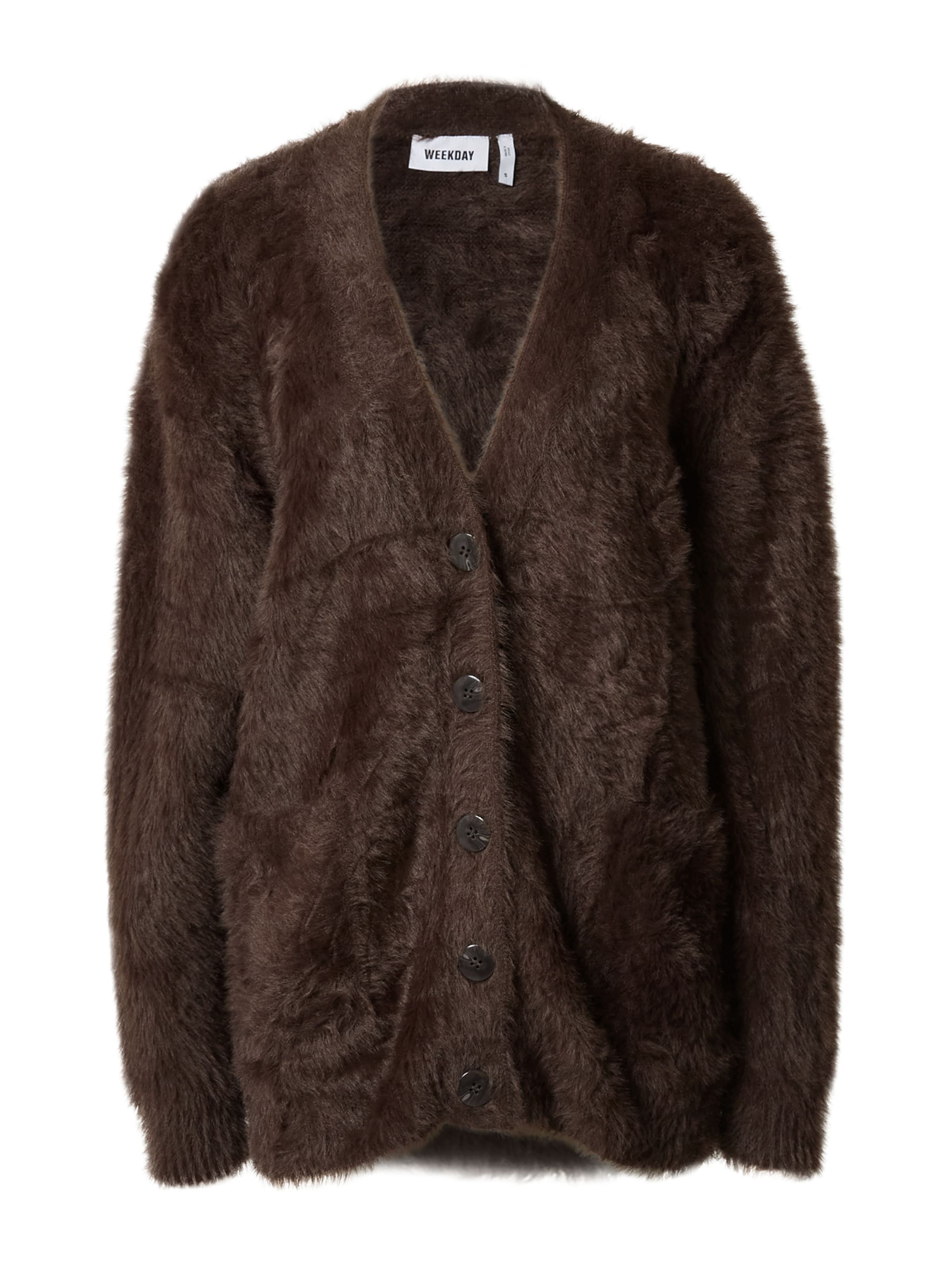 WEEKDAY Neuletakki 'Ally' värissä ruskea: etupuoli