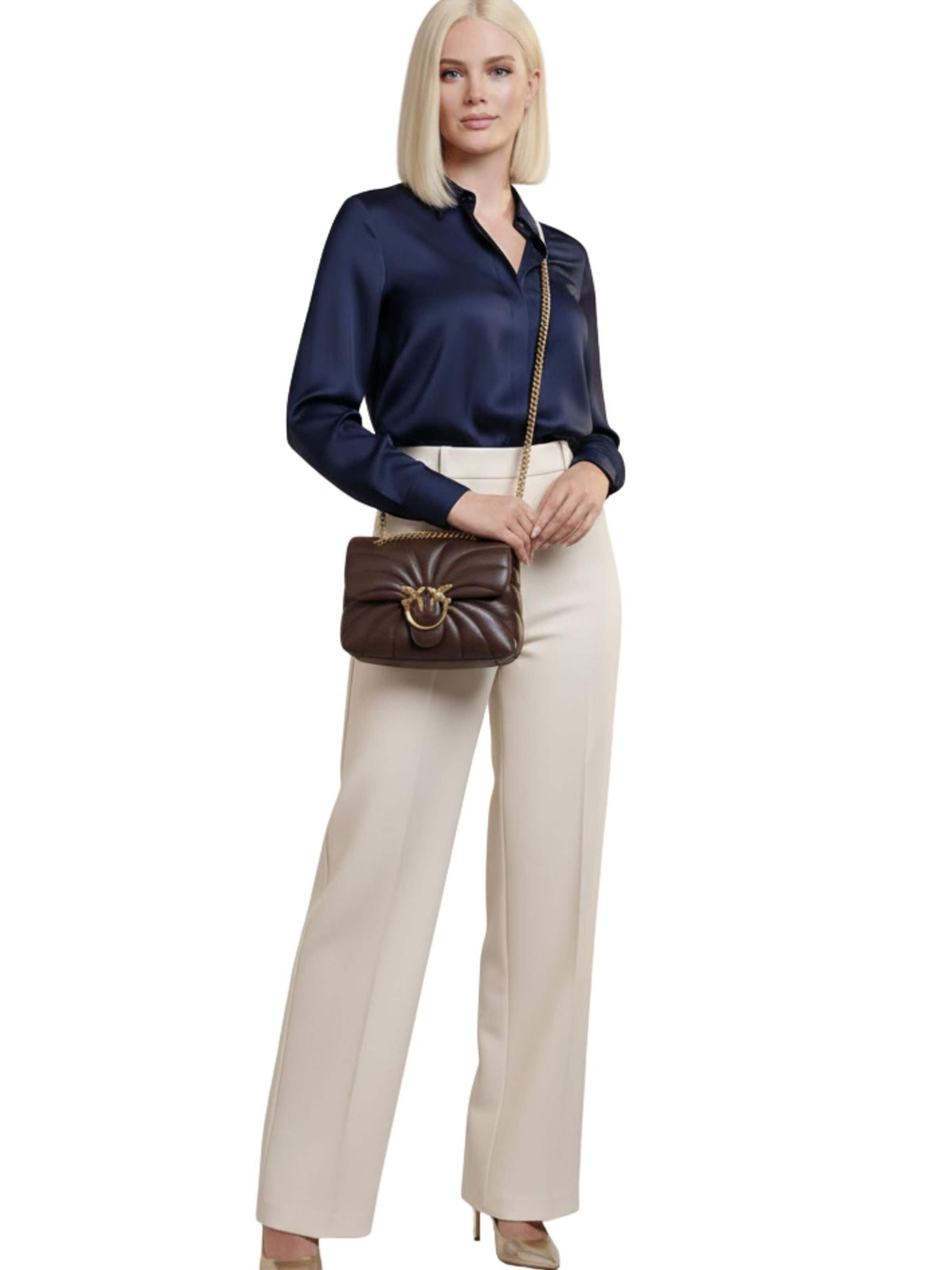 PINKO - Mala de ombro 'Pinko Sac Rabat Love Puff Mini Cl Sheep Nappa Marron A1EXL74Q' em castanho