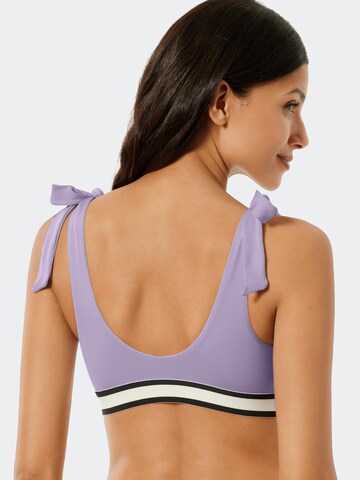 SCHIESSER Bralette Bikini Top ' Aqua Californian Dream ' in Purple