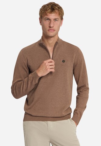 Pull-over No Excess en marron : devant