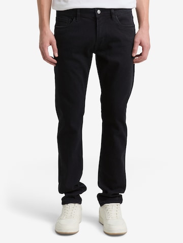 juoda TOM TAILOR DENIM Prigludęs Džinsai 'PIERS': priekis