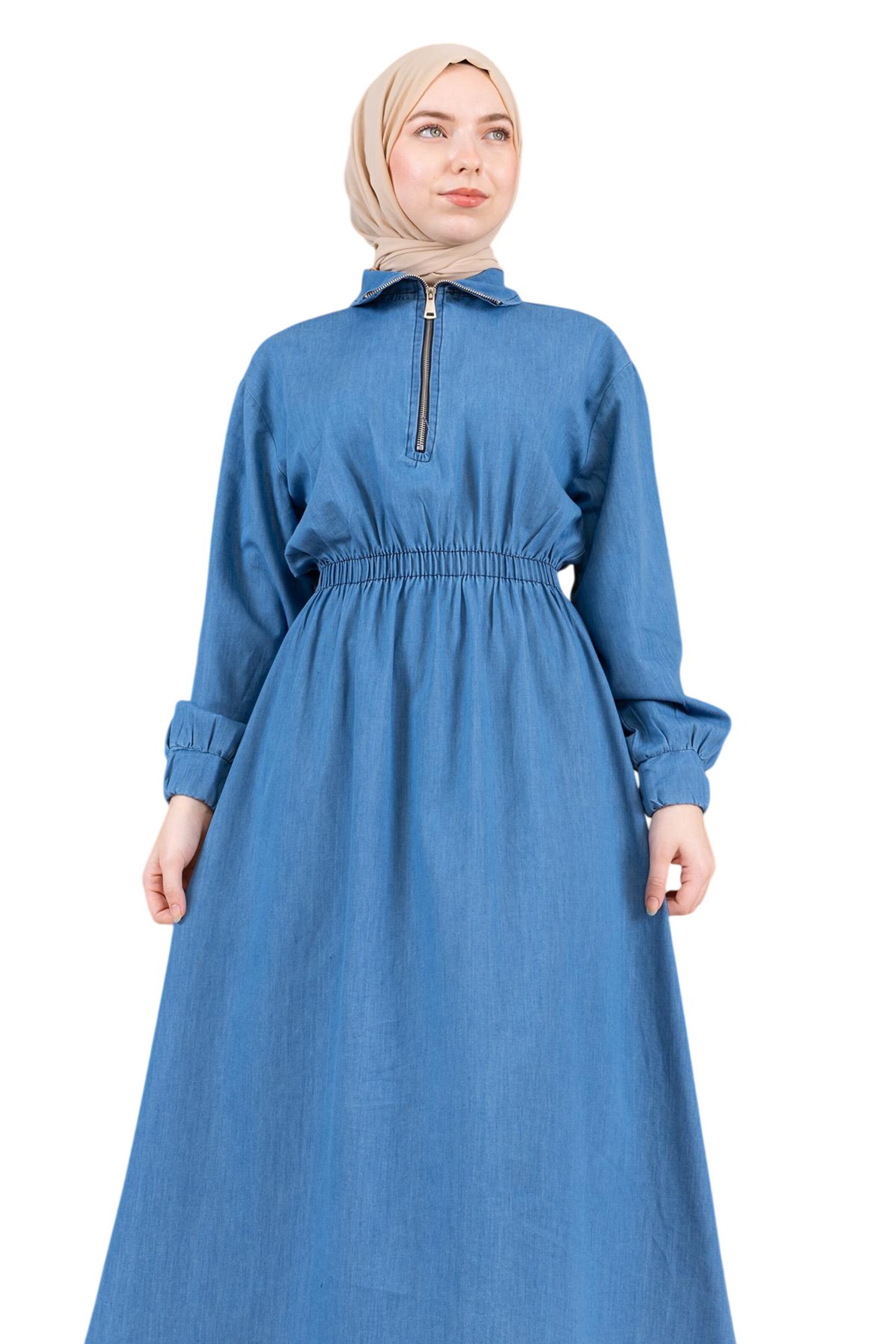 MODAMIHRAM Blousejurk in Blauw