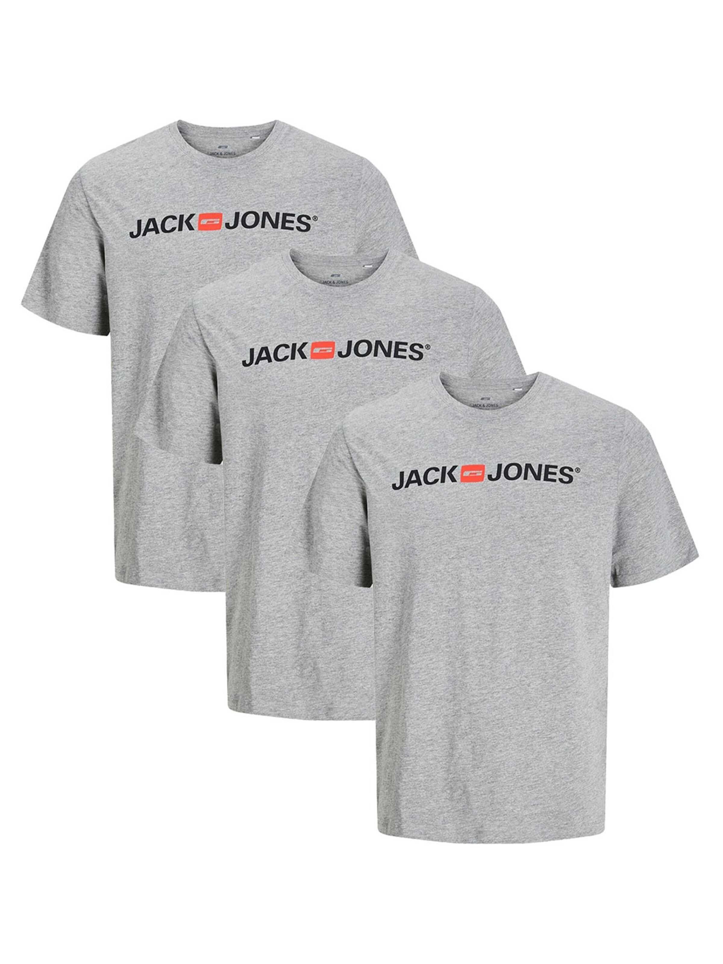 JACK & JONES Shirt 'Basic' in Grey: front