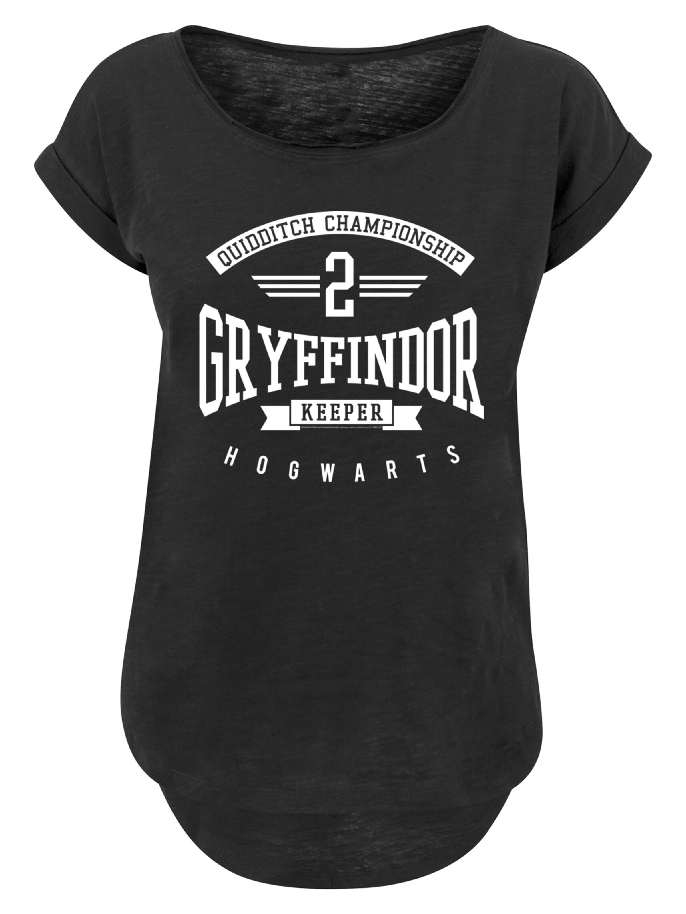 F4NT4STIC Shirt 'Harry Potter Gryffindor Keeper' in Black: front