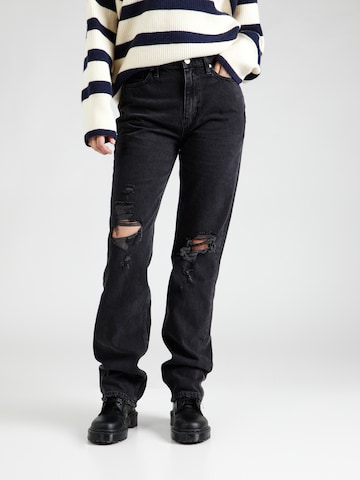 Regular Jeans 'POPPY' de la River Island pe negru: față