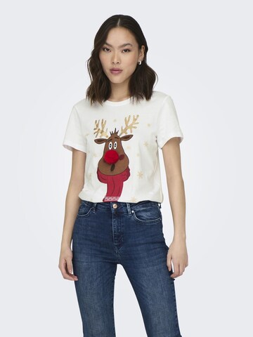 ONLY Shirt 'LYRSA' in Wit: voorkant