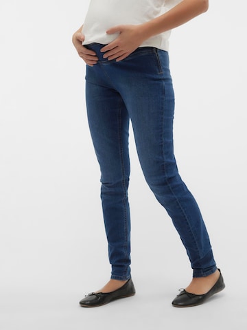 Skinny Jeggings 'Houston' MAMALICIOUS en bleu : devant