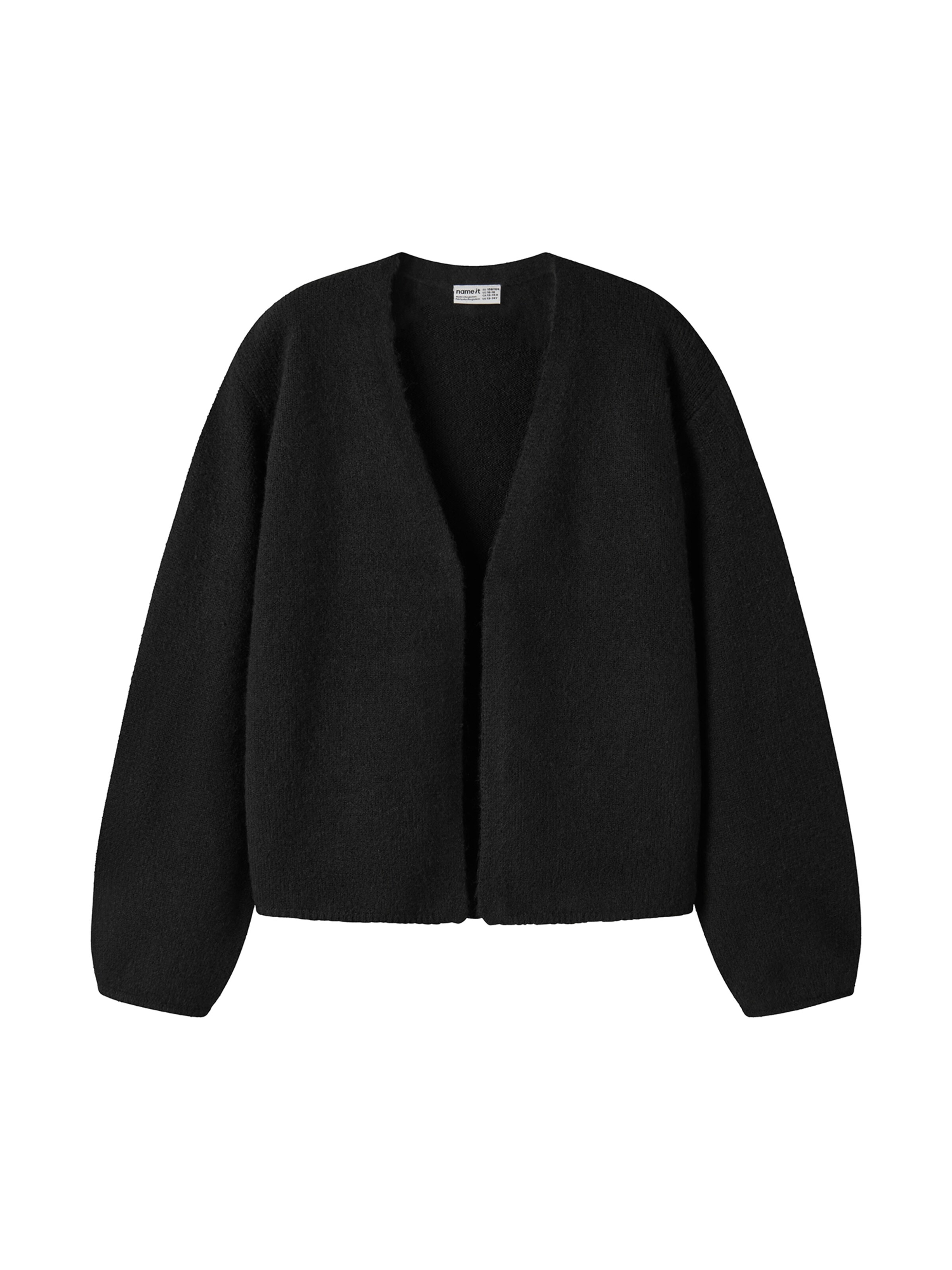 NAME IT Knit Cardigan 'NKFOLINA' in Black: front