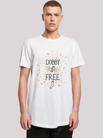 F4NT4STIC Shirt 'Harry Potter Dobby Is Free' in Wit: voorkant