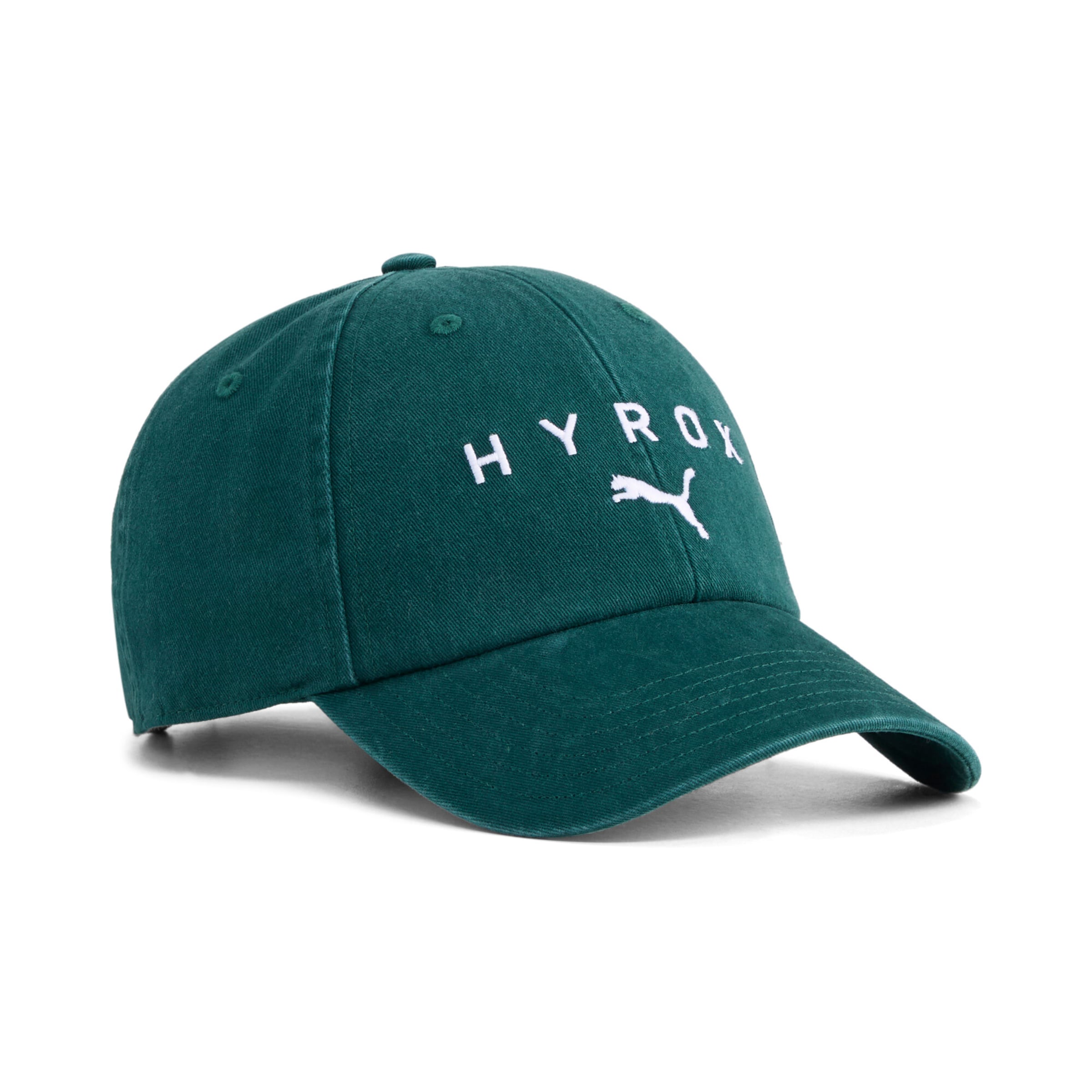 PUMA Athletic Cap 'Puma x Hyrox' in Green: front