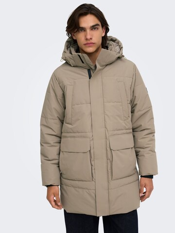 Only & Sons Winterparka 'ONSCam' in Grijs