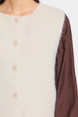 ICHI Strikvest 'PANORA ' i beige