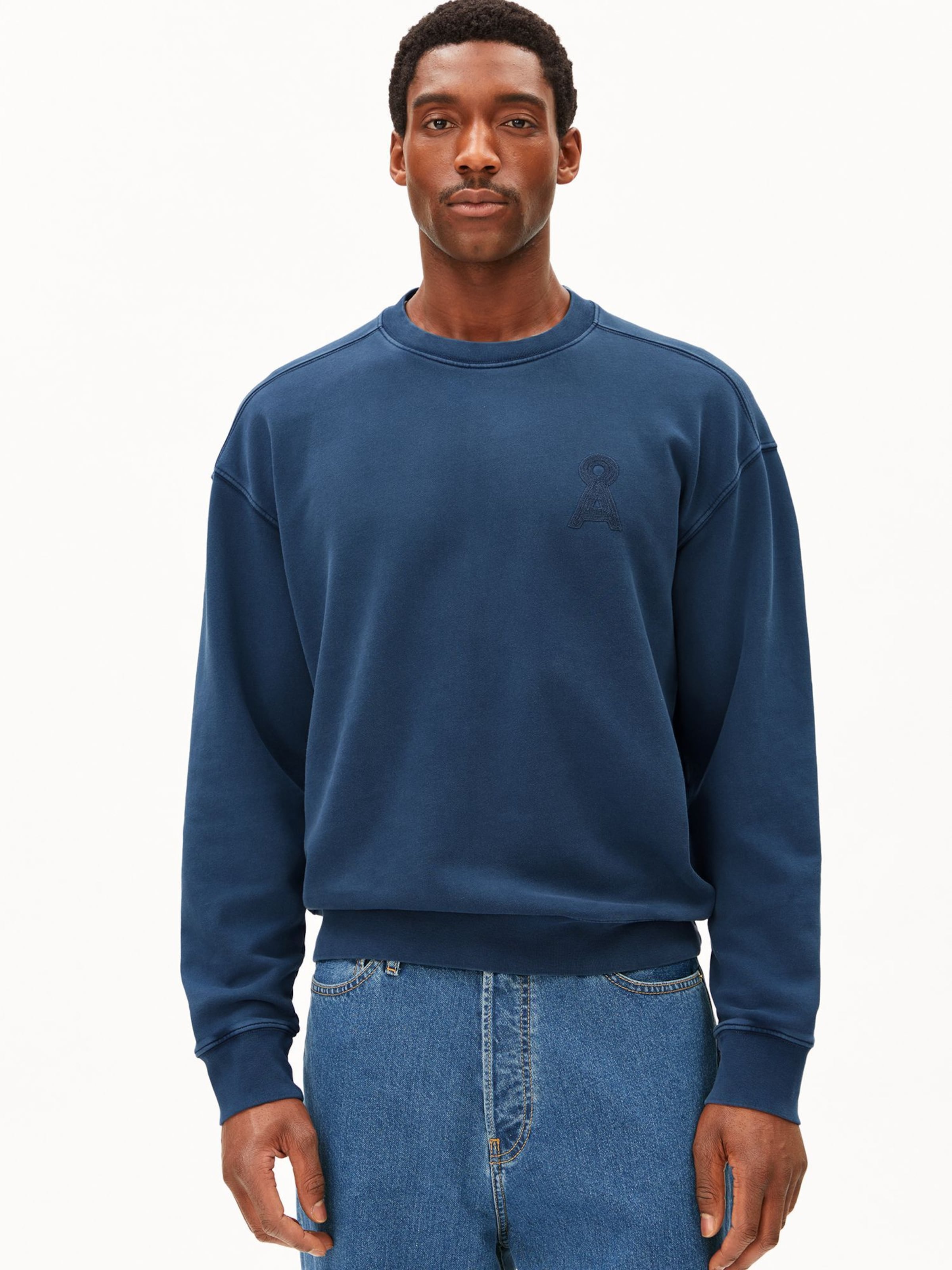 ARMEDANGELS Pullover ICONIC Å GMT DYE in Blau: Vorderseite