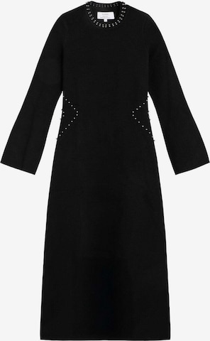 ScalpersPletena haljina - crna boja: prednji dio