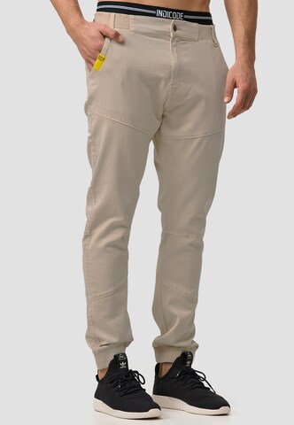 INDICODE JEANS Tapered Broek 'Zannes' in Beige