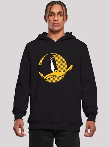 F4NT4STIC Sweatshirt 'Looney Tunes Daffy Duck' in Zwart: voorkant