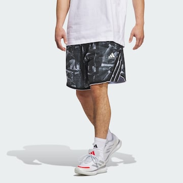 Loosefit Pantalon de sport 'Crazy Lite AOP' ADIDAS PERFORMANCE en noir : devant