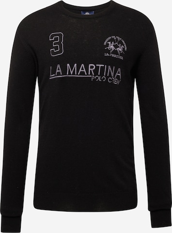 Pullover di La Martina in nero: frontale