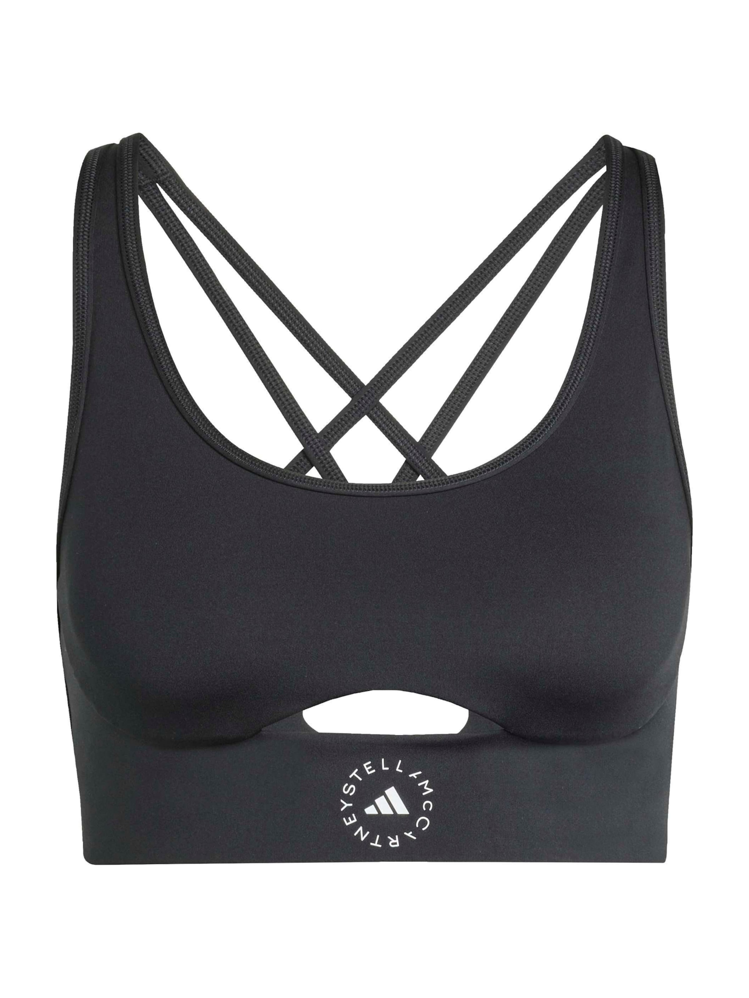 Bustier Soutien-gorge de sport ADIDAS BY STELLA MCCARTNEY en noir : devant