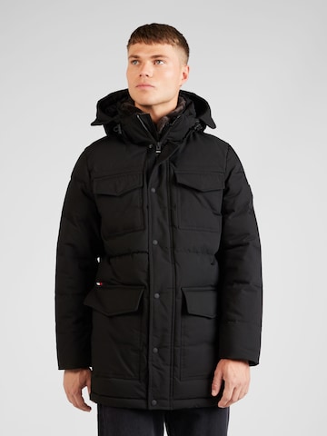 TOMMY HILFIGER Winterjas 'Utility Rockie' in Zwart: voorkant