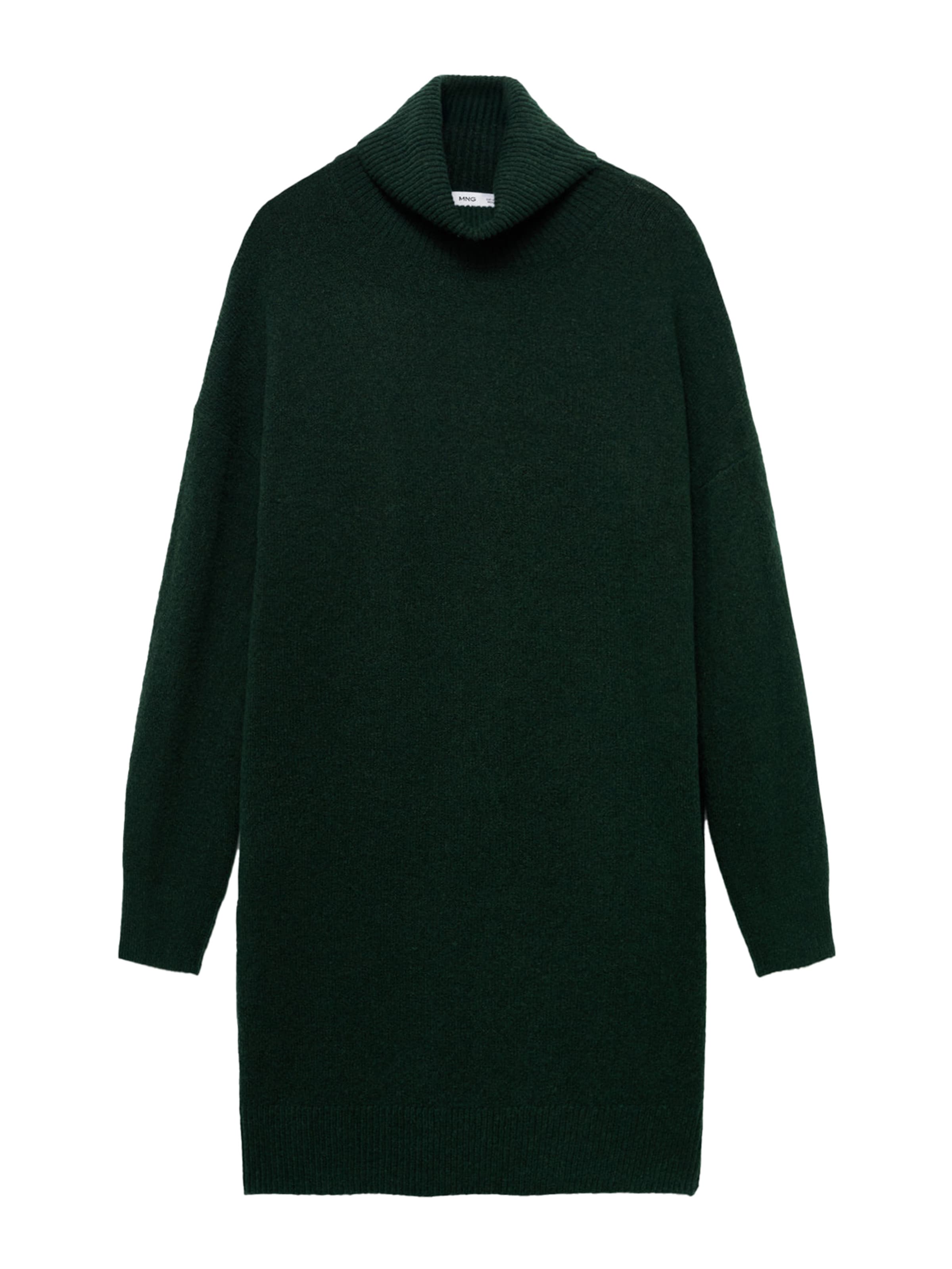 MANGO Stickad klänning 'TALDOTEC' i mörkgrön, Produktvy