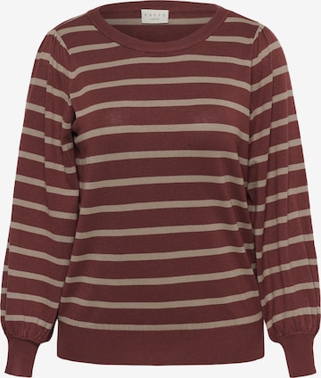 Pull-over 'Lizzy ' KAFFE CURVE en rouge : devant