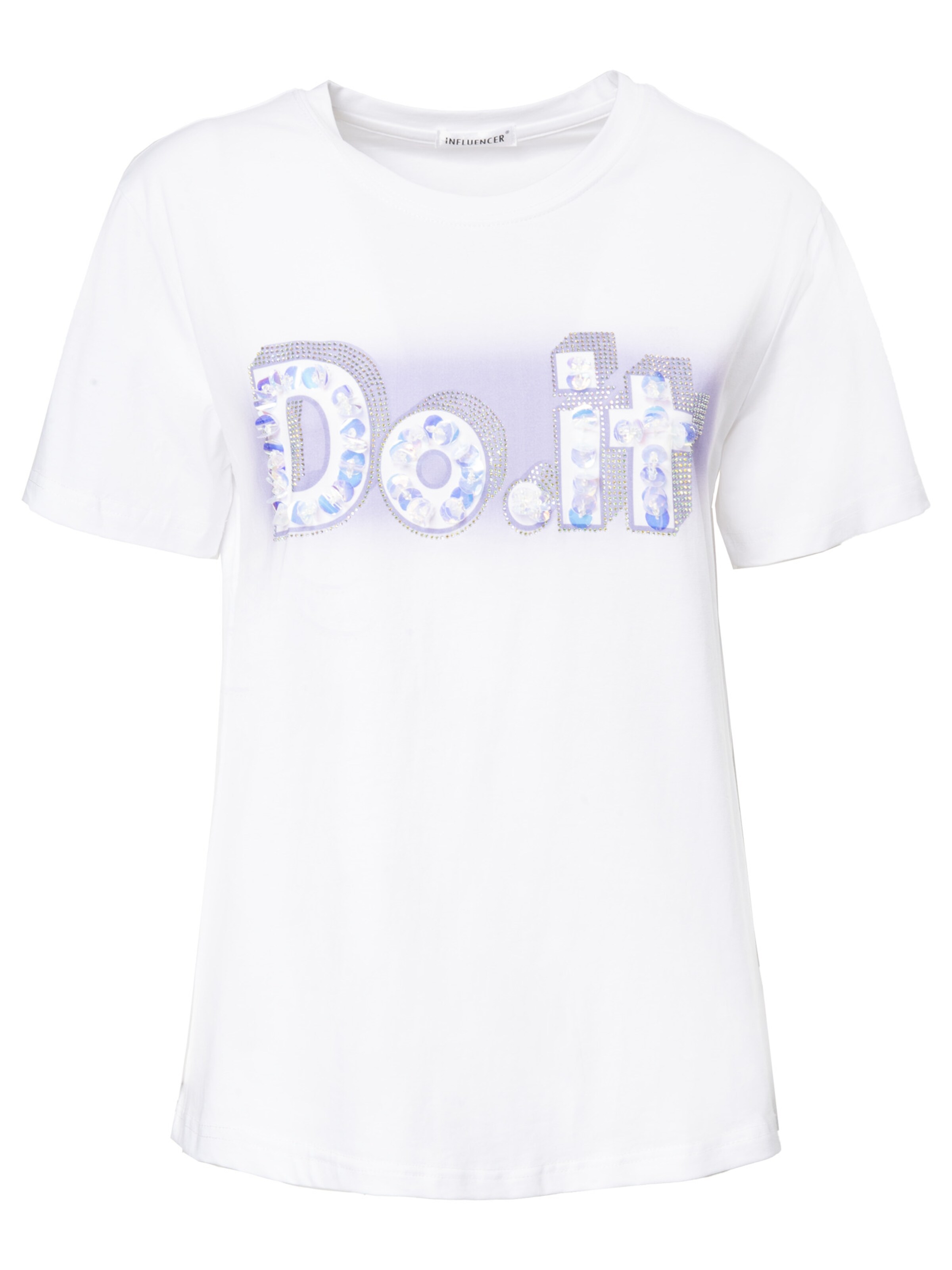 Influencer Футболка 'Do-It' в Белый: спереди