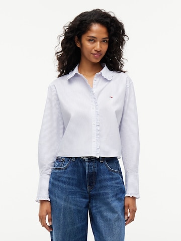 Tommy Jeans Bluse i blå: forside