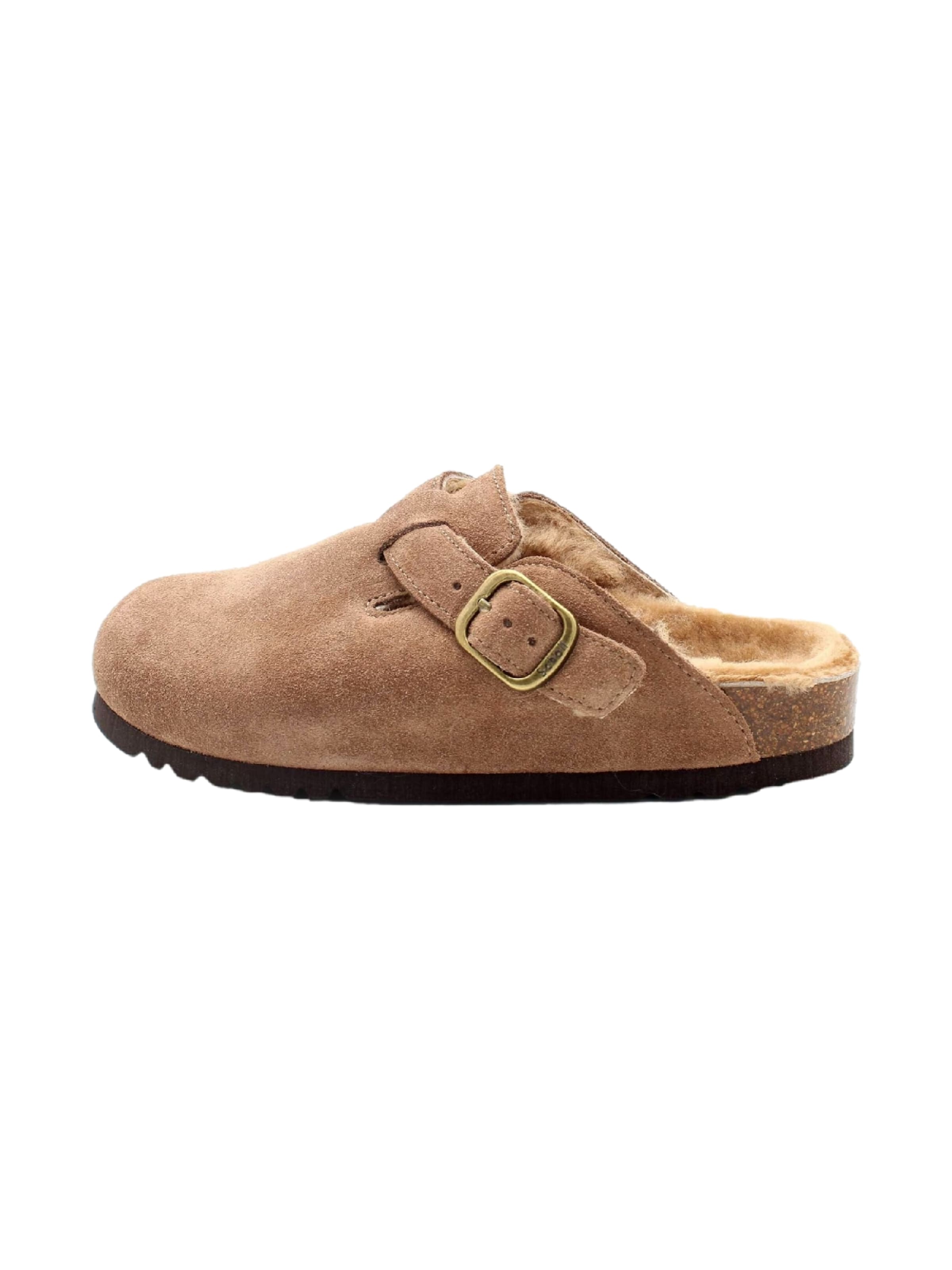 SCHOLL Clogs 'FAE ' in Bruin: voorkant