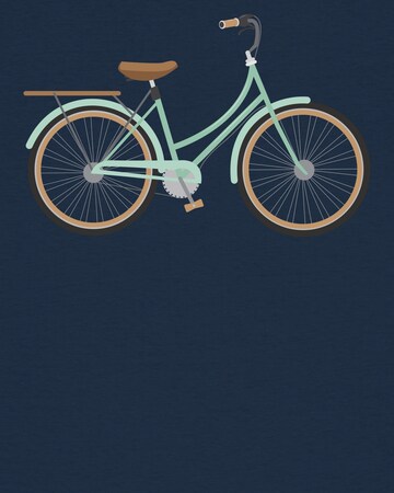 Watapparel Shirt 'Mint Bike' in Blue