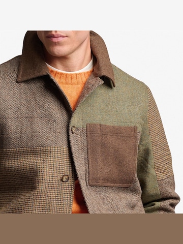 SEBAGO Between-Season Jacket 'DORR PATCHWORK BROWN MULTICOLOR CHECK' in Brown
