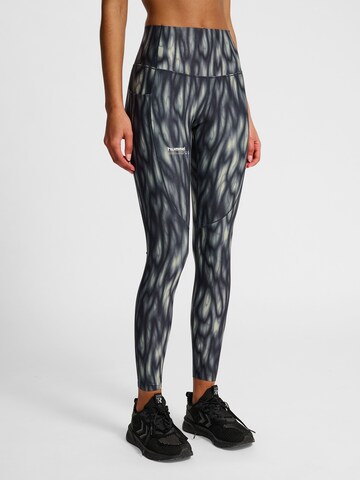 Hummel Skinny Sporthose 'Hiit  Intensity' in Grün: Vorderseite