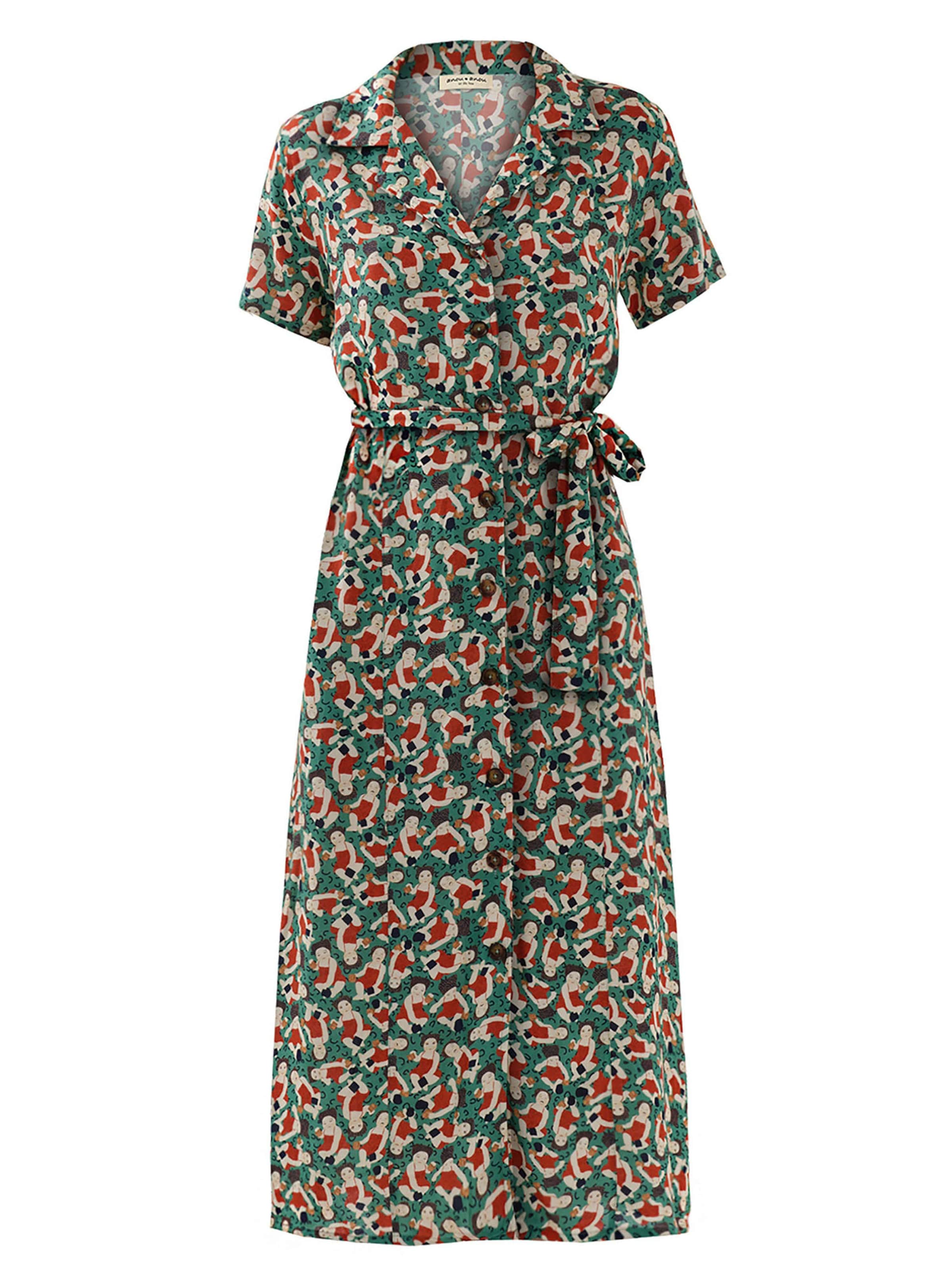 Anou Anou Blusenkleid in Grün: Vorderseite