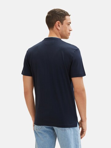 TOM TAILOR T-Shirt 'Serafino' in Blau