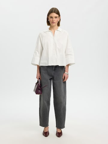 SELECTED - Blusa en blanco