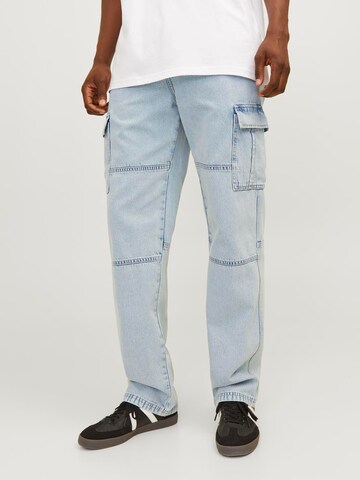 JACK & JONES Свободный крой Джинсы-карго 'JJIEddie Wade' в Синий