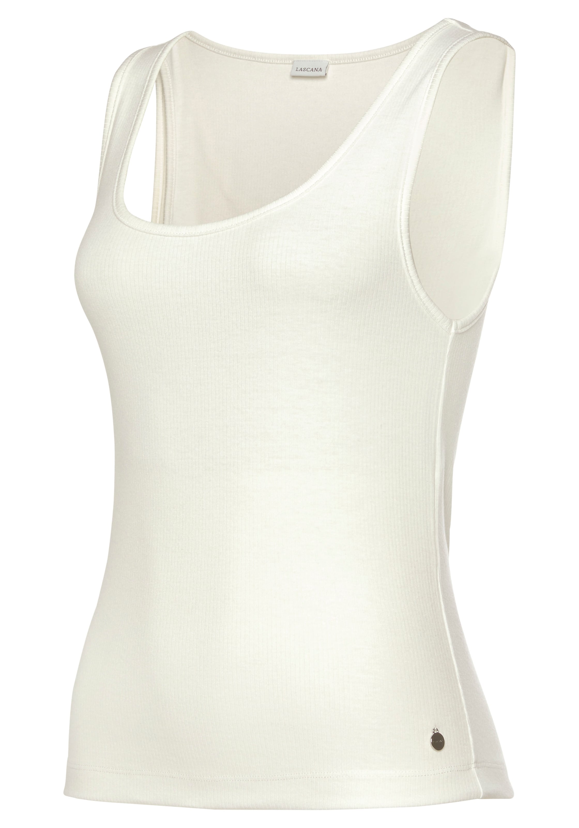 LASCANA Pyjamaoberteil in Weiß