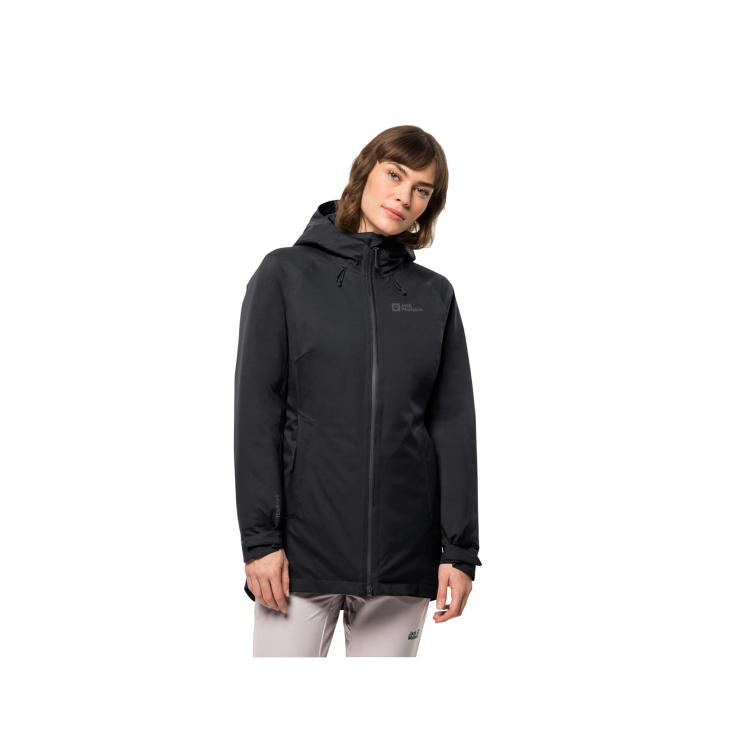 JACK WOLFSKIN Outdoorjacke in Schwarz: Vorderseite