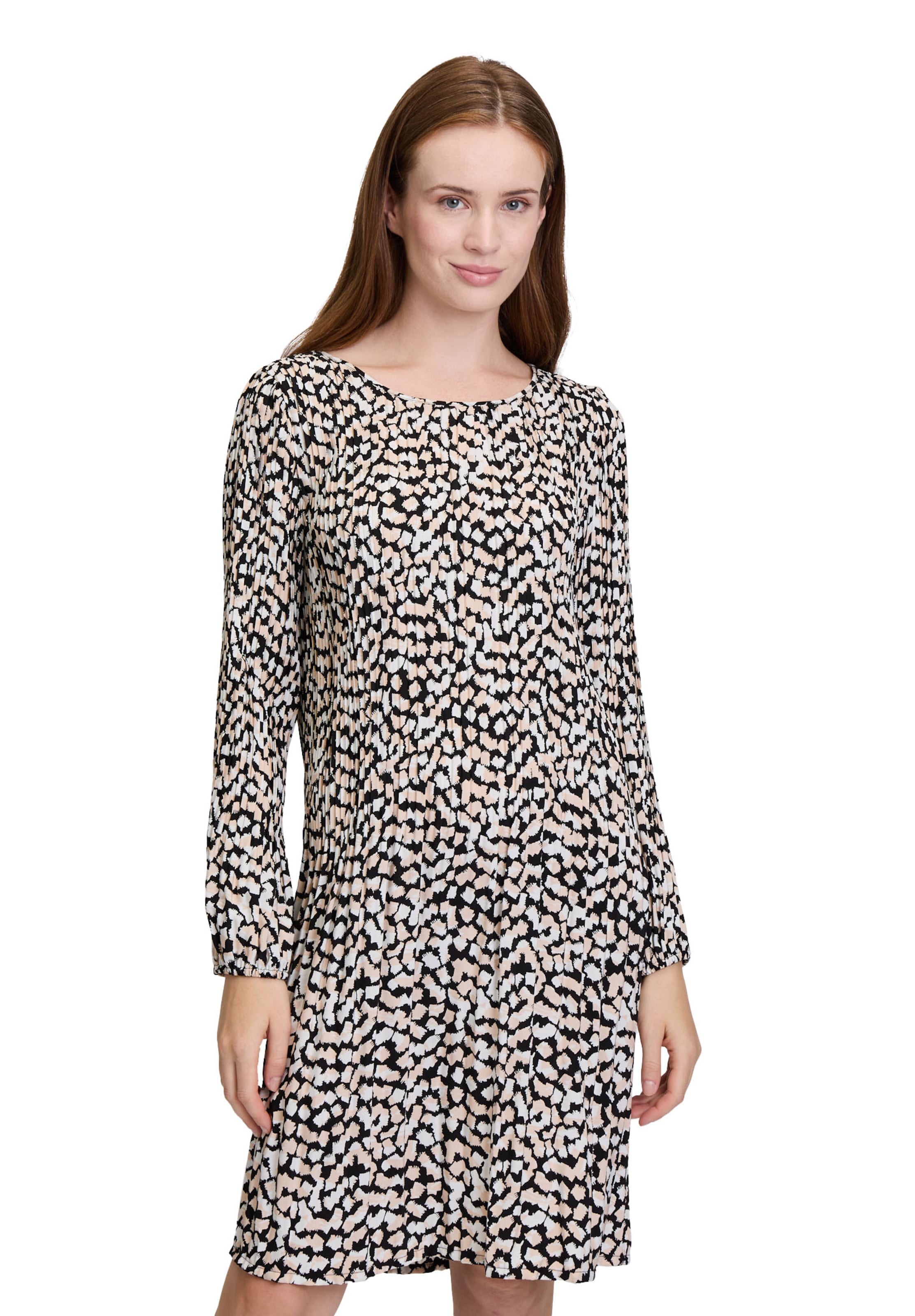 Cartoon Dress in White: front