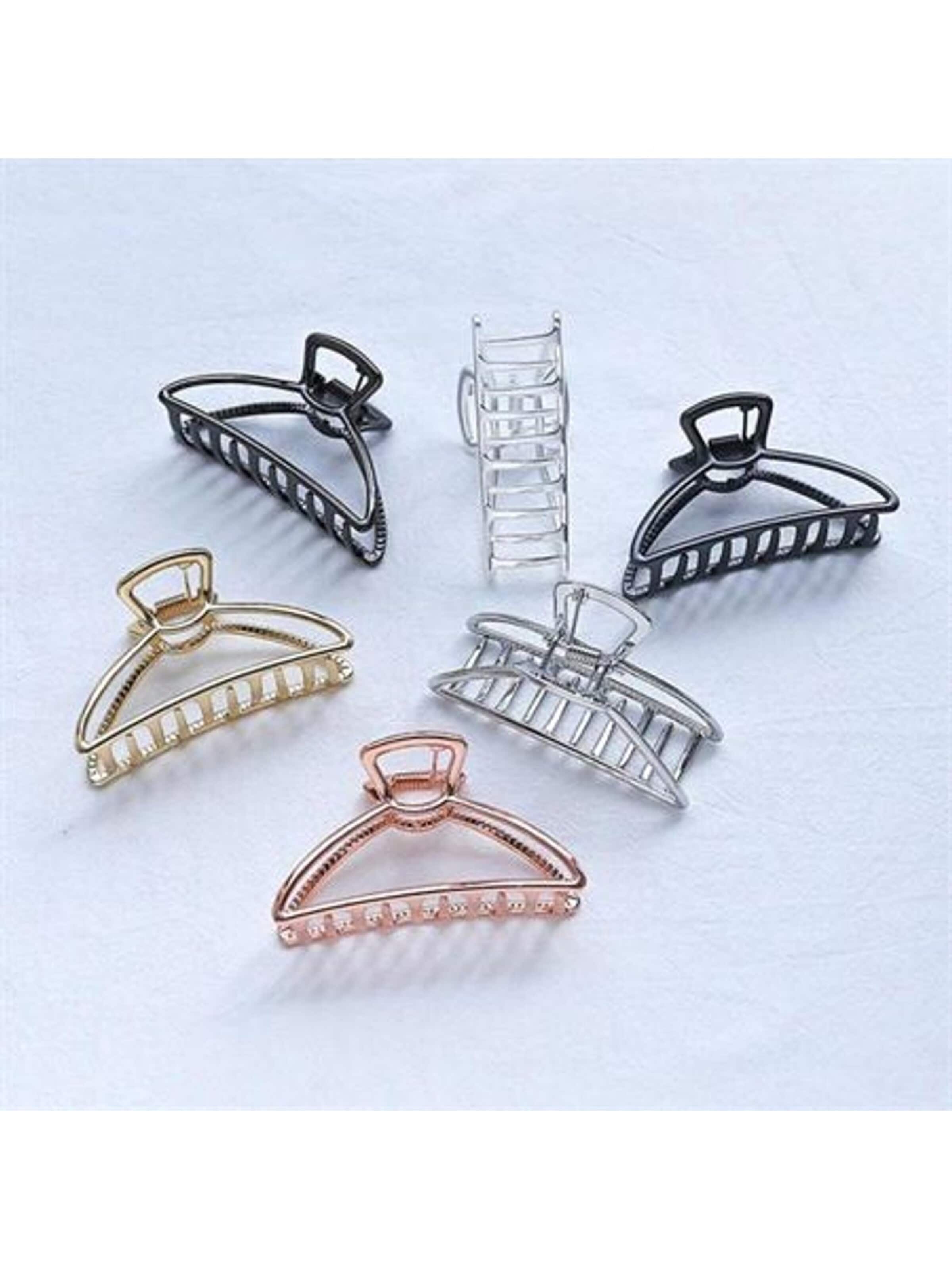 Ornement pour cheveux 'Feeny Extra Small Metal Hair Claw - Silver' soho Hair accesoires en argent
