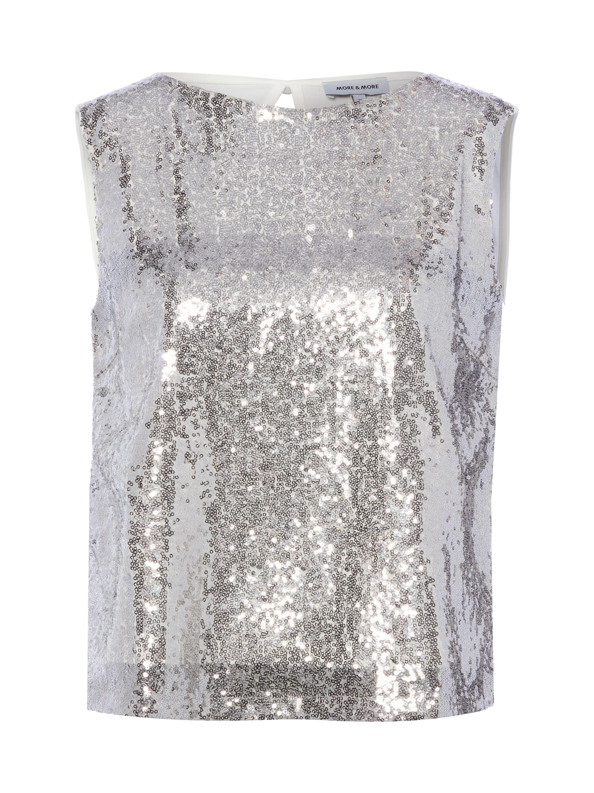 MORE & MORE Top in Silber: Vorderseite