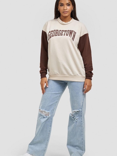 Worldclassca Sweatshirt 'Damen Sweatshirt "Georgetown"'‌‌‌‌‌‌ in S-M in beige, Produktansicht