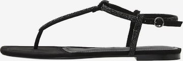 MANGO T-Bar Sandals 'Tubi' in Black: front