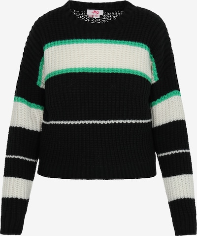 MYMO Pullover in grün / schwarz / weiß, Produktansicht