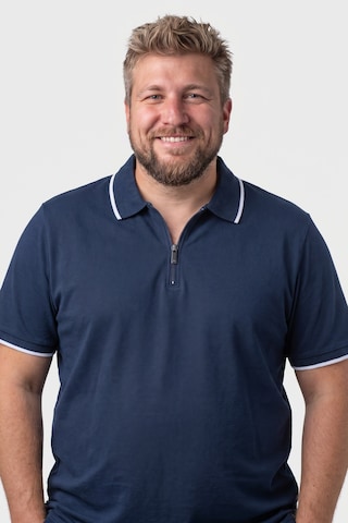 Men Plus Shirt in Blau