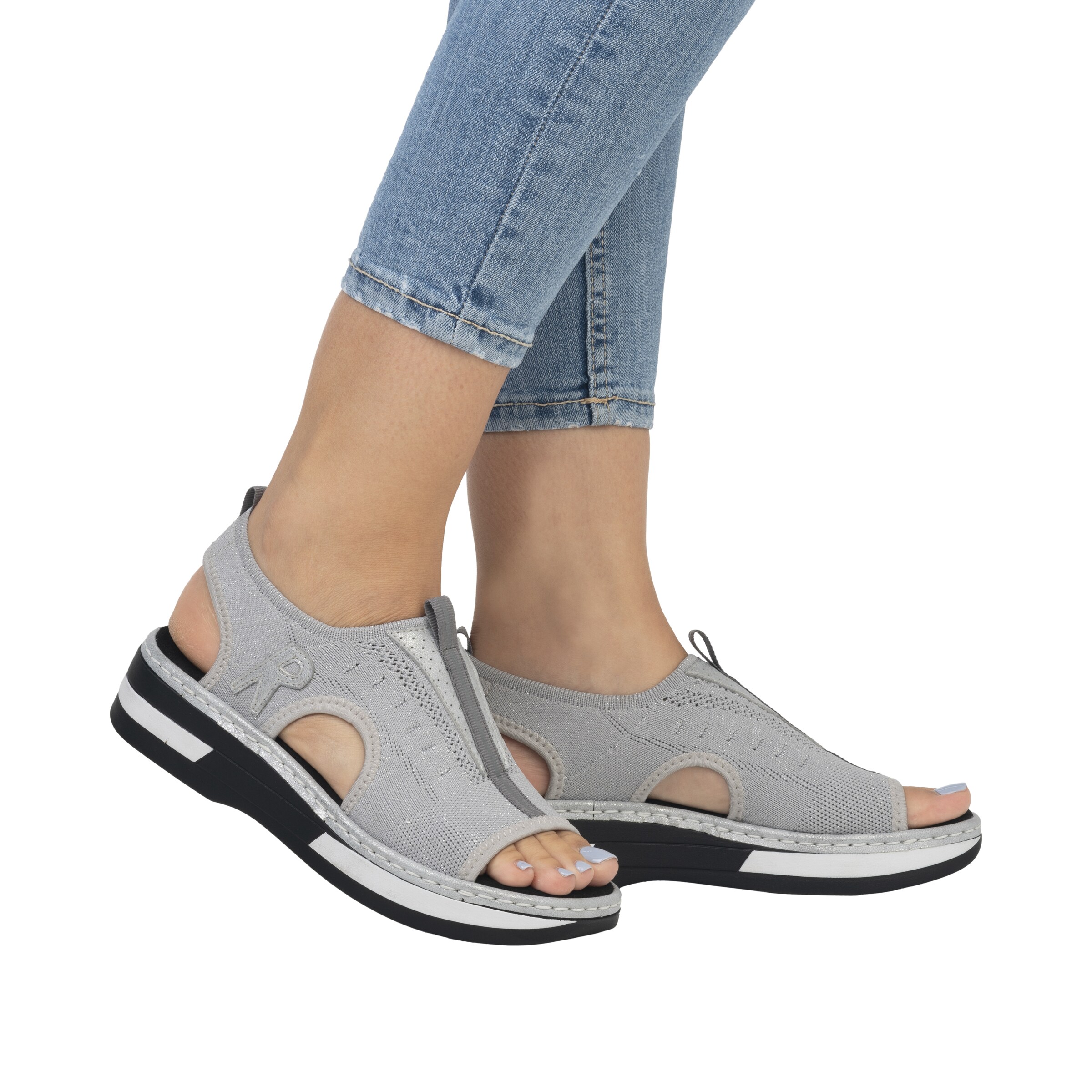 Rieker Sandals in Silver