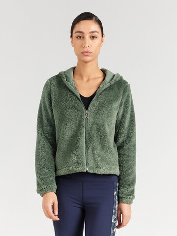 ONLY PLAY Функционално поларено яке 'ONPCas Fluf' в зелено: отпред