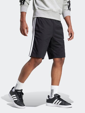 ADIDAS SPORTSWEAR Regular Sports trousers in Black: front