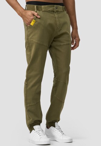 INDICODE JEANS Tapered Pants 'Zannes' in Green